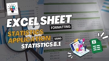 Excell Sheet Formatting and Stat Application using Statistics 8.1 | Tips Nobody Will Tell