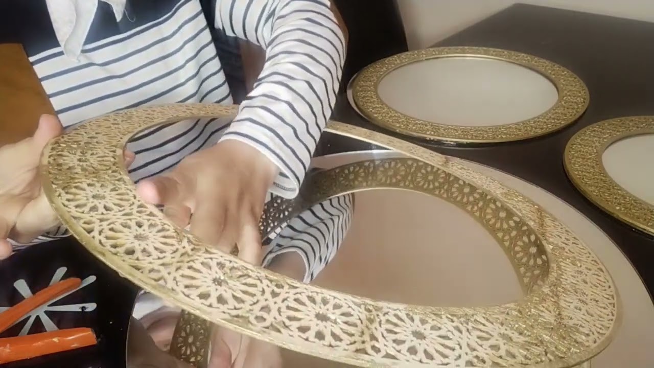 #طريقة#خشب الليزر#إصنعيها_بنفسك_مرآت رائعة_بمواد جد بسيطة #DIY With fadma khaidouma#t