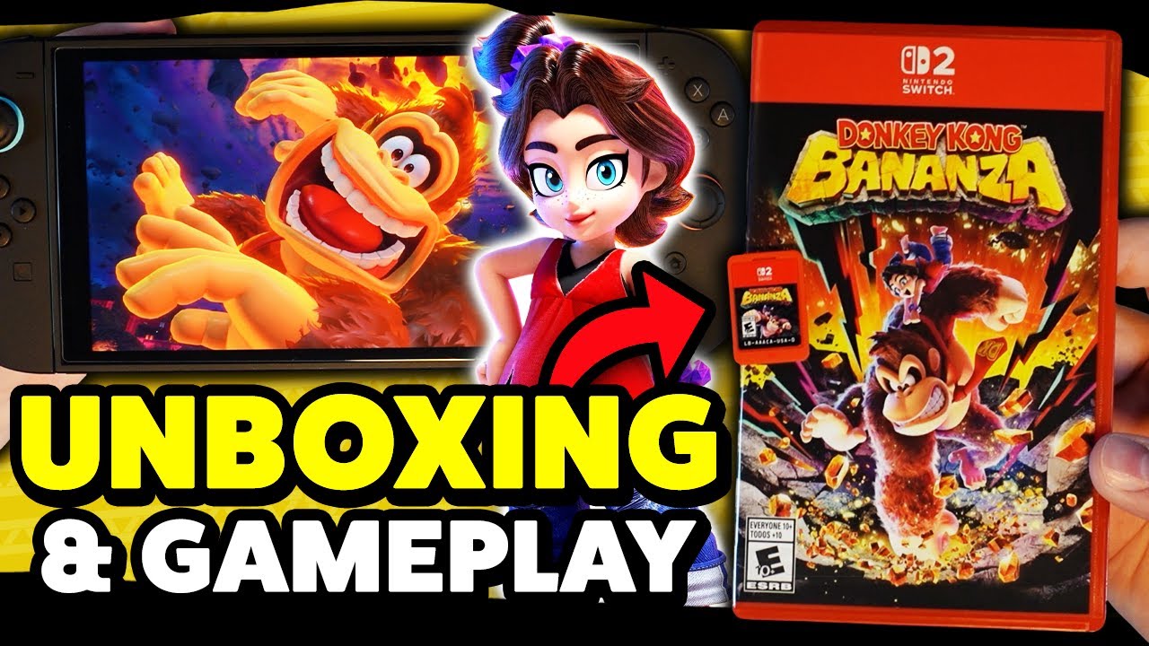 Donkey Kong Bananza Nintendo Switch 2 Unboxing & First Impressions