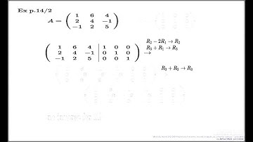 Inverse Matrix  --  Second Example based on Gaussian Elimination    no inverse