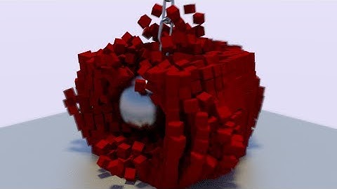 Blender Physics Test (1,728 Cubes vs. Wrecking Ball)