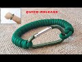 Simple Carabiner Closure QUICK DEPLOY Paracord Survival Bracelet - How to Make