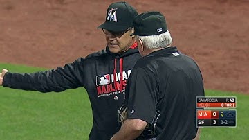 MIA@SF: Mattingly ejected in the 3rd