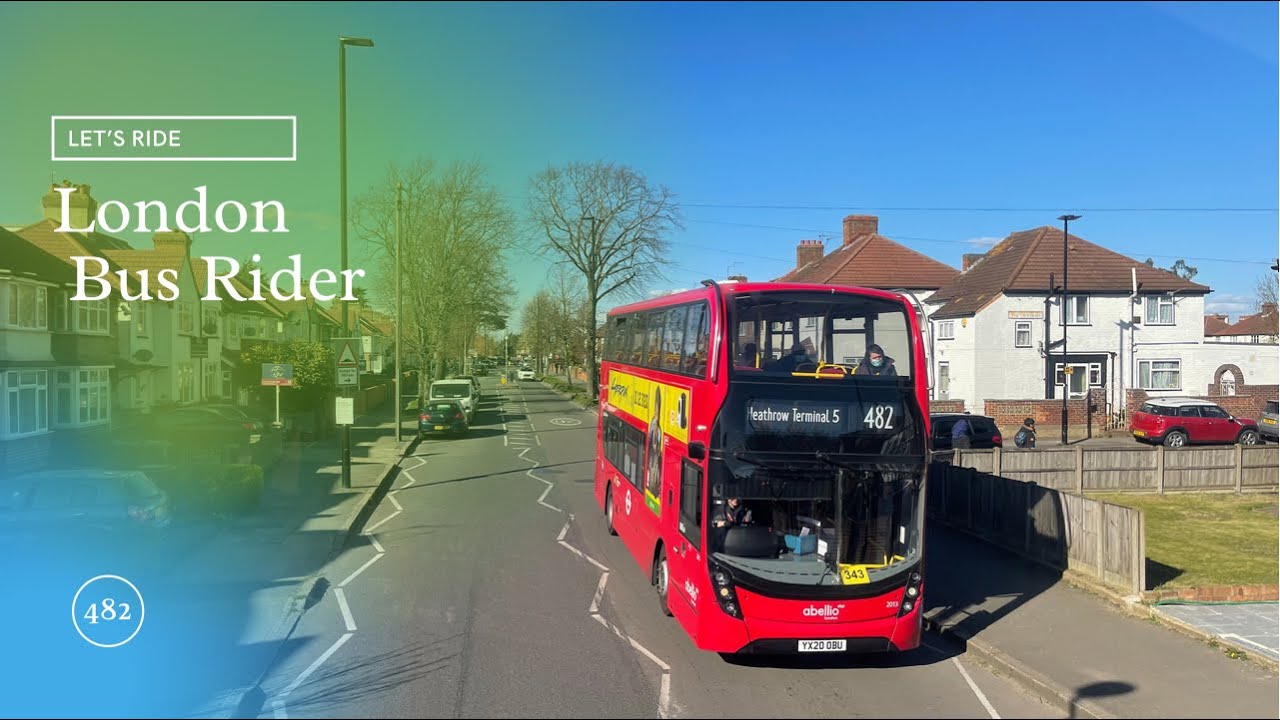 LONDON 4K 🚌 482 ride From Heathrow 5 to Southall - YouTube