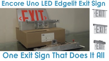 GoodMart Encore "Uno" LED Edgelit Universal Mount Exit Sign