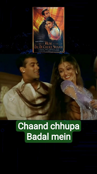 Chand Chhupa Badal Mein | Hum Dil De Chuke Sanam | Salman Khan, Aishwarya Rai | #bollywood #ytshorts