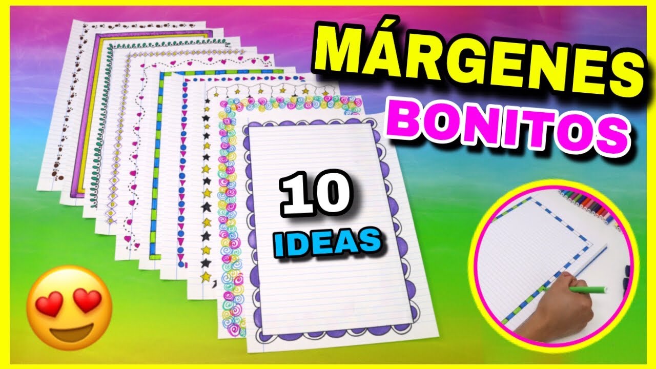 Margenes Para Cuadernos Bordes Y Recuadros Muy Bonitos 3 Natygloss Youtube