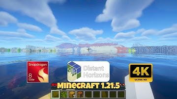 Minecraft Java 1.21.5 | Distant Horizon + BSL Shader on Snapdragon 8 Elite!
