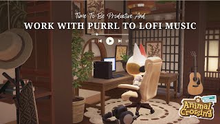 COZY UP & WORK OR STUDY WITH PURRL 🎧📖☕️ [ 3+ HOURS OF MUSIC ] | Animal Crossing New Horizons