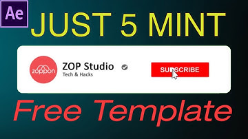How To make Youtube Subscribe Button Animation,After Effects Tutorial,Free Project Template