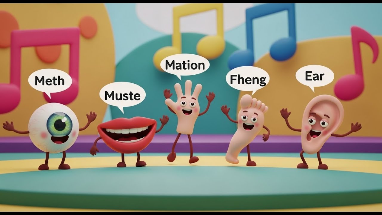 Body Parts Song | Fun Educational Song for Kids | Nursery Rhymes & Songs for Children