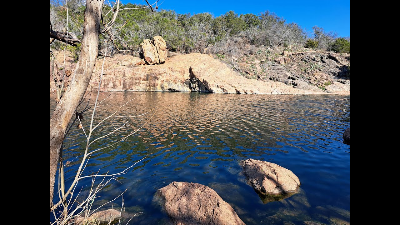 Hiking Past Devils Waterhole at Inks Lake State Park in Texas Hill Country