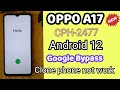 oppo A17 frp bypass / oppo A17 google Account remove bypass without PC /frp bypass opooa17