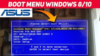 TUTO ASUS : Boot Menu sur PC Windows 8 ou 10
