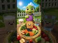 Eat Healthy Fruits And Vegetables Plate Finale | Healthy Food Makes Strong | Purple Turtle |#shorts