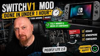 Nintendo Switch V1 Modded in UNDER 1 Hour?! (Well… Almost 😅) | Picofly Lite 2.0 Install