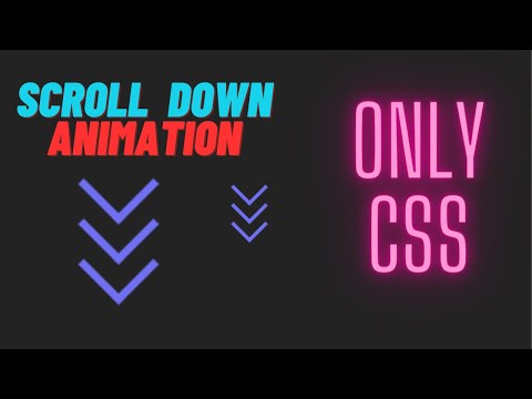 Scroll down arrow animation using HTML  And CSS