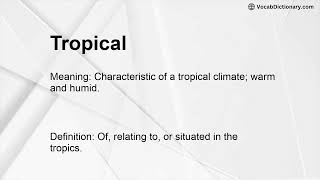 Tropical Meaning