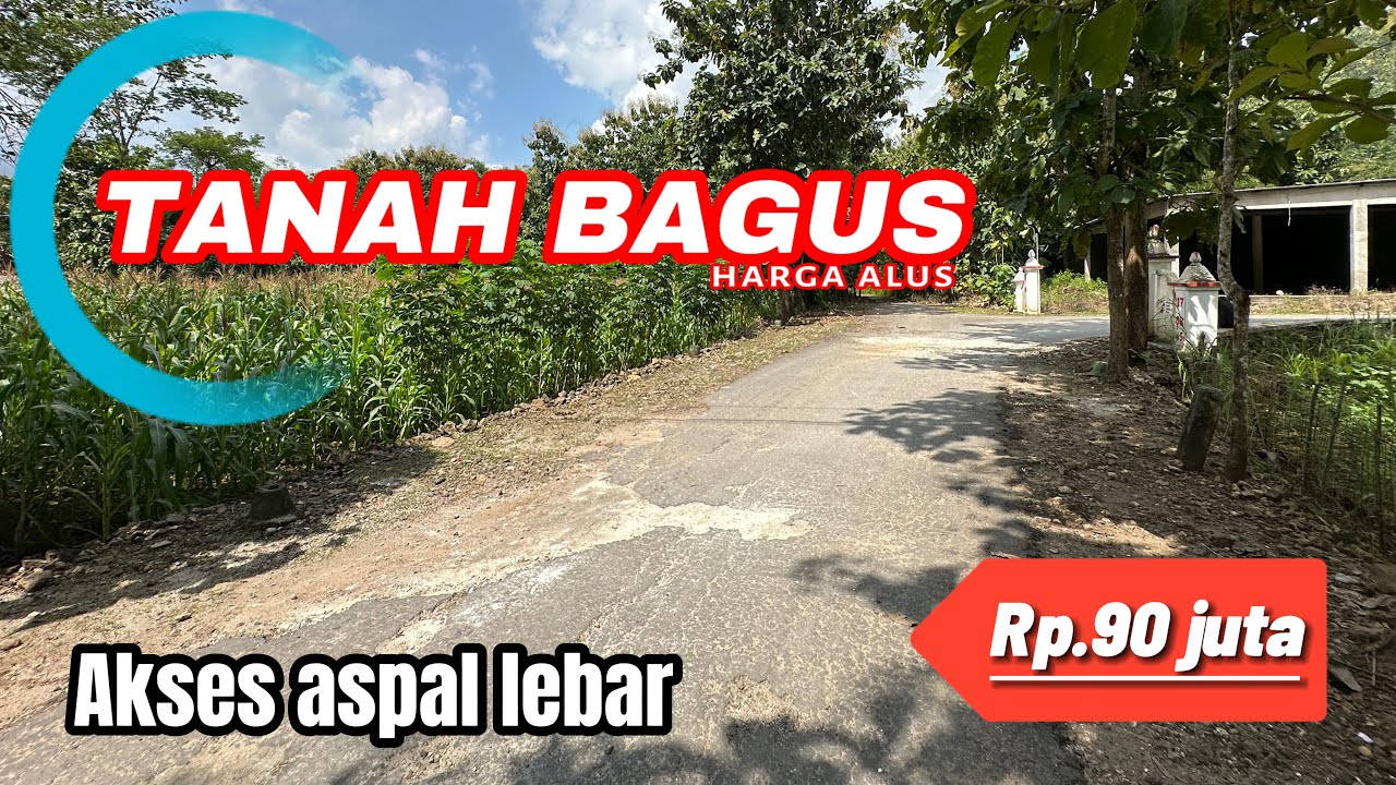 Dijual tanah pekarangan bagus dengan akses jalan aspal lebar