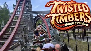 Twisted Timbers BACK ROW POV! 🎢 | Kings Dominion 2026 @bodhi.pierce