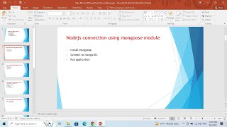 2) Nodejs connection using mongoose module