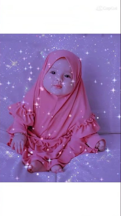 Beautiful baby girl & beautiful stylish hijab