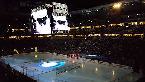 Avalanche home opener 3D on ice projection