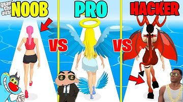 NOOB VS PRO VS HACKER VS GOD IN Destiny Run WITH SHINCHAN, OGGY & CHOP!