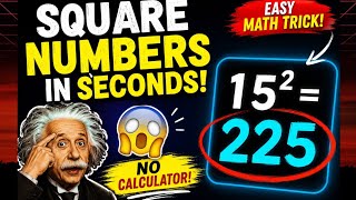 Square Numbers in Seconds! 🤯 (Easy Math Trick) || #math