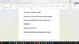 SQL AWARENESS SESSION