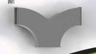 Y BRANCH RECTANGULAR DUCT// YEE DUCTO RECTANGULAR Profile