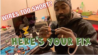 Building on a Budget: Extended motor wire
