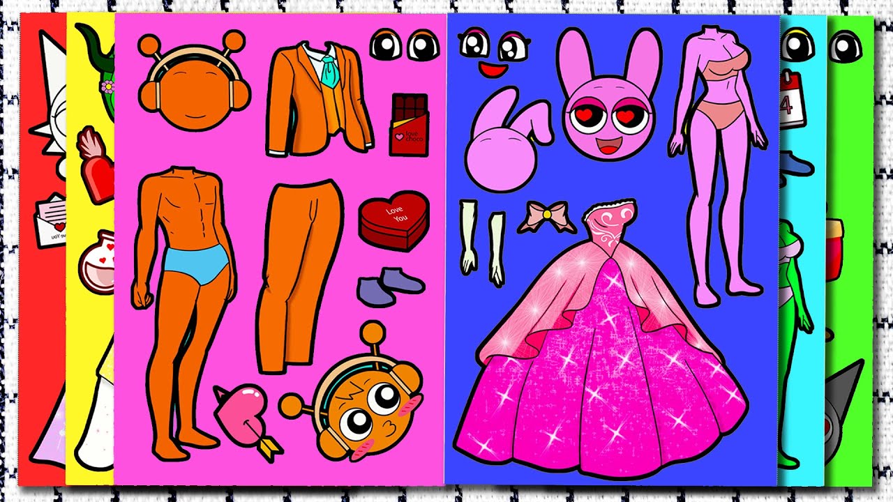 [Sticker Book ASMR] Incredibox Sprunki – What Will Pinki & Oren’s Wedding Be Like? 💍💖 SUS MOD