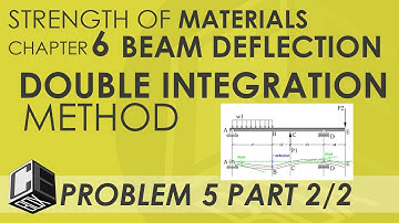 Strength of Materials Chapter 6 Double Integration Method Problem 5 Part 2 (PH)