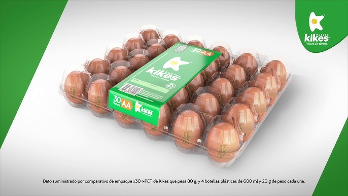 Cubetas y estuches plásticos eco-amigables para huevos