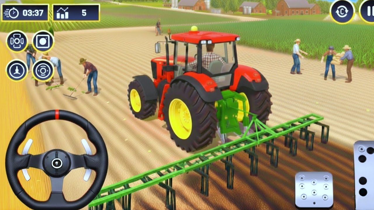 Modern Tractor Farming Driving Simulator 3D - New Tractor Games - Android Gameplay 