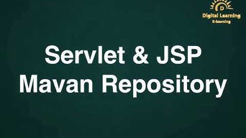 39 Servlet & JSP Maven Repository | Online Training Download app from below link