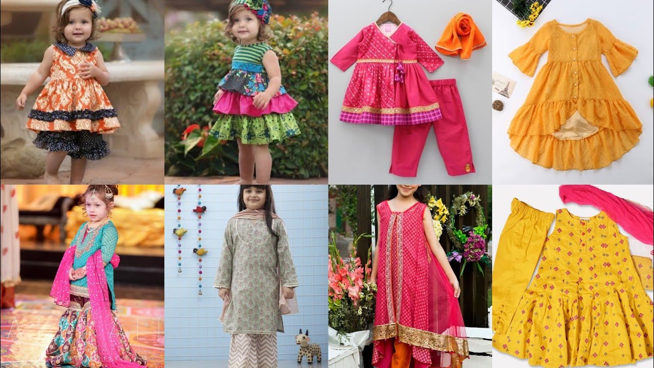 Top Stylish New fashion Baby dresses summer wear & Eid collection for