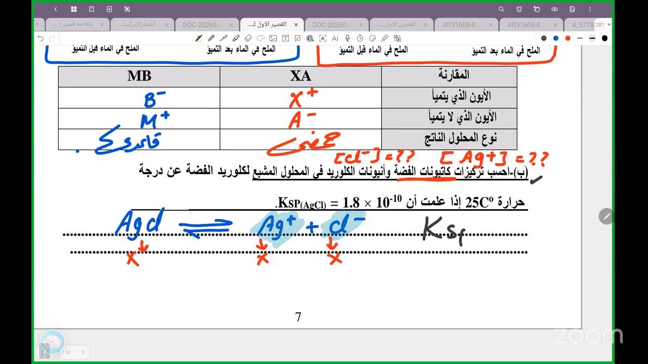 كيمياء ١٢ : مراجعه قصير الاول