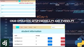 Django CRUD operation  function based  view with model form in Django project #day4