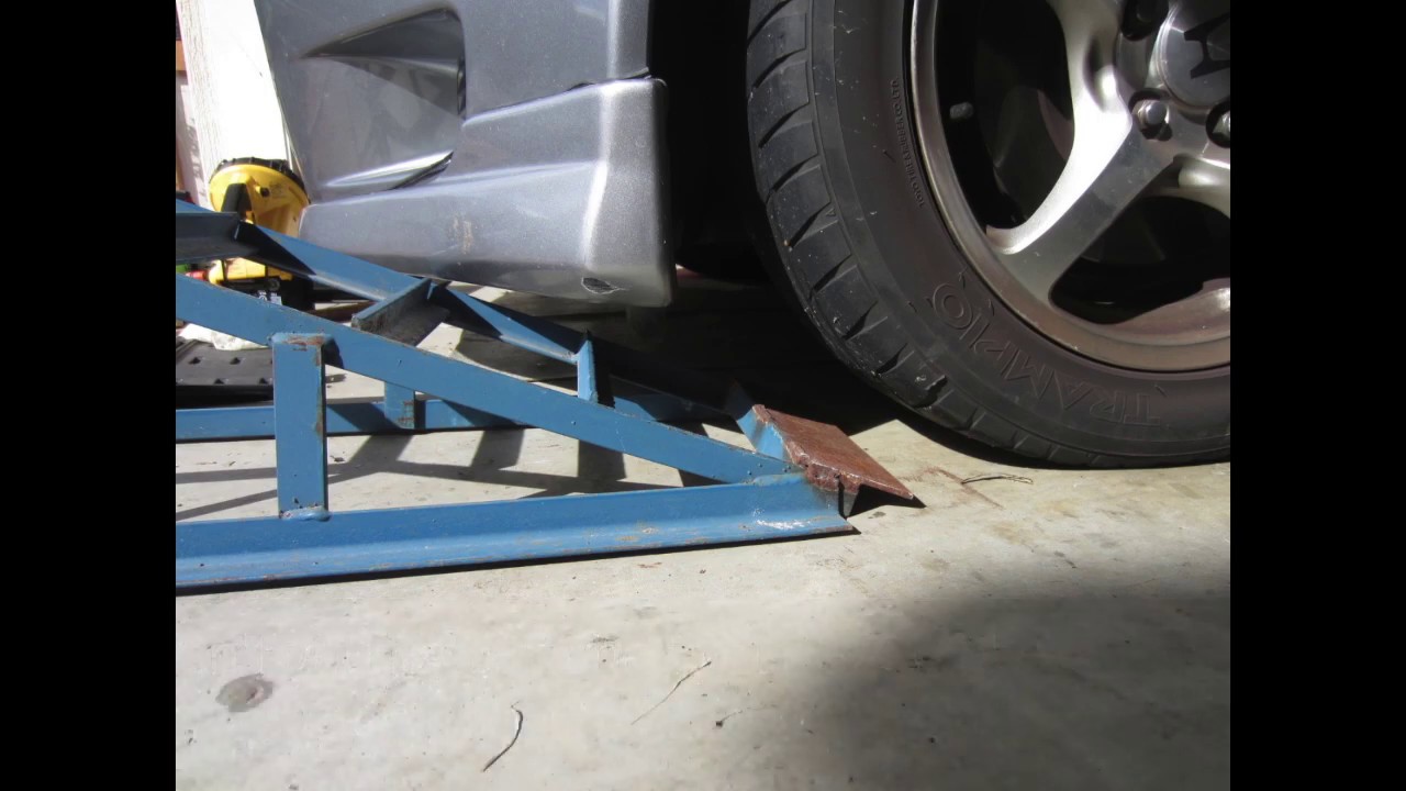 Cheap Car ramp modification for low cars S2000 - YouTube