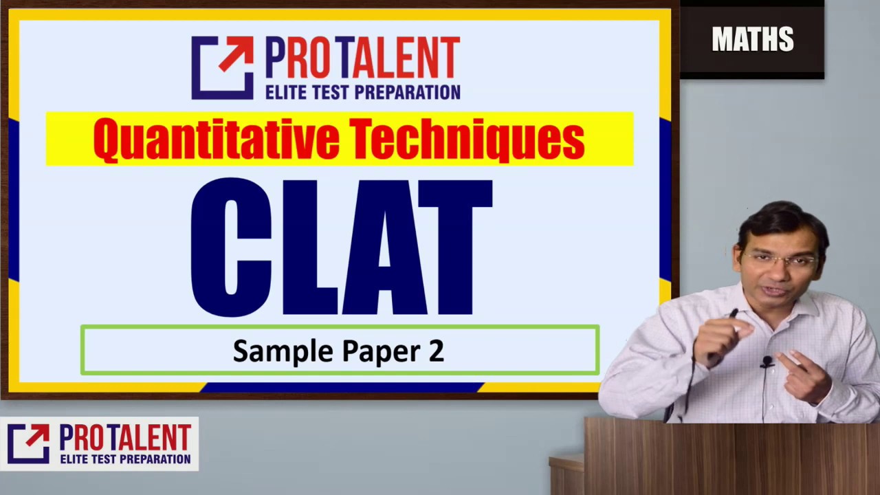 Quantitative Techniques CLAT 2020 Sample Paper 2 Q & A