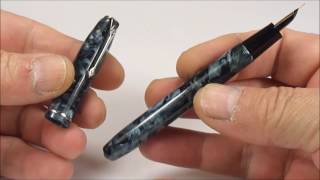 CONWAY STEWART 75 BLUE MARBLE FOUNTAIN PEN - YouTube