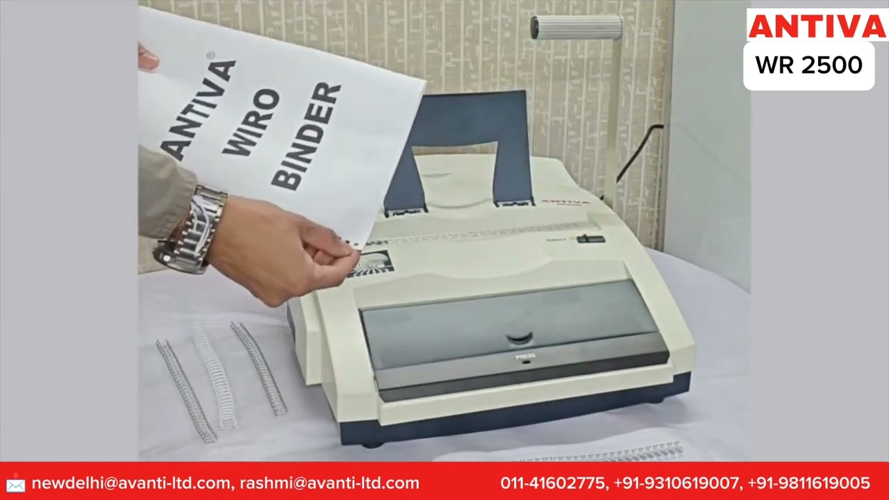 ANTIVA Wiro Binder WR 2500 | Powerful Electric Punching & Binding Machine