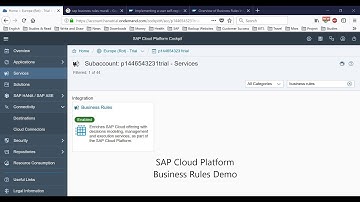 SAP Cloud Platform Business Rules Quick Demo
