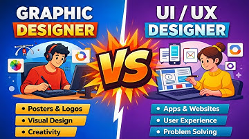 T02 Graphic Designer vs UI/UX Designer | Difference Explained in 3 Minutes #illustration