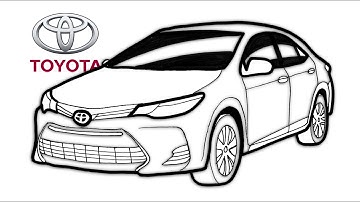 How to Draw a Toyota Corolla – Easy Sedan Car Drawing Tutorial