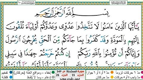 سورة الممتحنة الشيخ أيمن سويد Mümtehine Suresi Şeyh Eymen Süveyd
