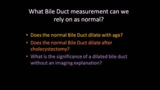 Advancing Age, Cholecystectomy And The Bile Duct Diameter