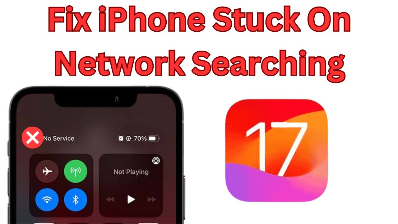 How To Fix iPhone Stuck On network searching After iOS 17 Update ! Fix ...